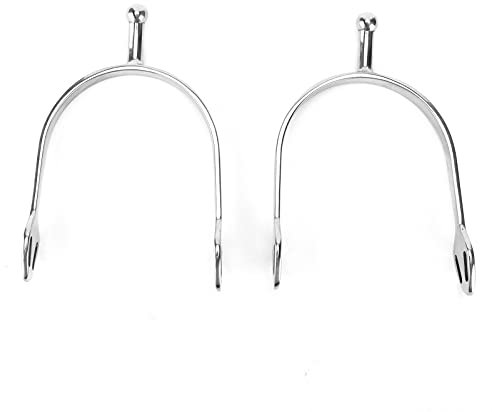 2Pcs Edelstahl Sporen Rundkopf Englischer Sporn 5.1x3.5in Sicher Zum Pferd für Horsemanship-Liebhaber