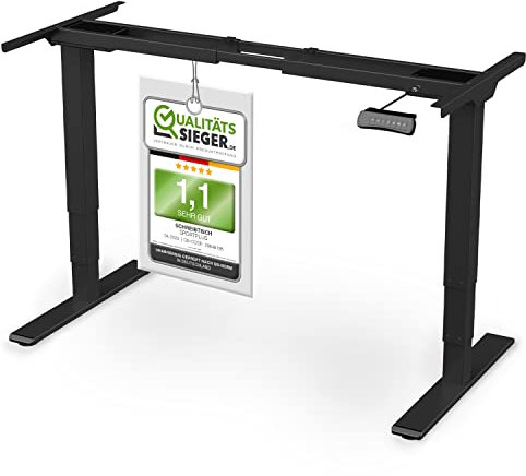 SportPlus Höhenverstellbarer Schreibtisch - Höhenverstellbar elektrisch Tischgestell - Elektrischer Schreibtisch Büro, Homeoffice - Standing Desk Memory Funktion & Anti-Kollisions-Schutz