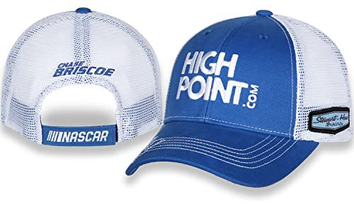 Checkered Flag Sports Chase Briscoe NASCAR Highpoint Sponsor Mütze aus blauem Köper und weißem Netzrücken, blau/weiß, Einheitsgröße