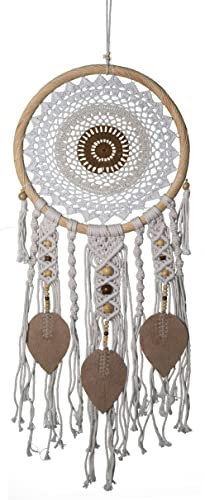 Großer hochwertiger Dreamcatcher im Boho-Style, 32 cm Durchmesser, Traumfänger gehäckelt, Makramee Stil
