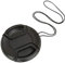 BOWONG Universal Center Pinch Snap-on Front Lens Cap 40.5mm 46mm 49mm 52mm 55mm 58mm 62mm 67mm 72mm 77mm 82mm For Canon Nikon Sony Pentax Olympus Fuji Camera with String (58mm)