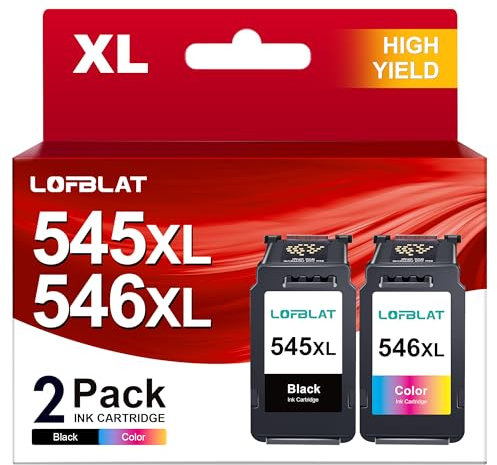 LOFBLAT 545 546 XL, Ersatz für Canon Druckerpatronen 545 546 Multipack, für Canon MX495 Patronen, für Canon Pixma MX495 TR4550 TS3350 TS3150 TR4551 MG2550s MG2555s TS3151 MG3050 MG2950 TS205