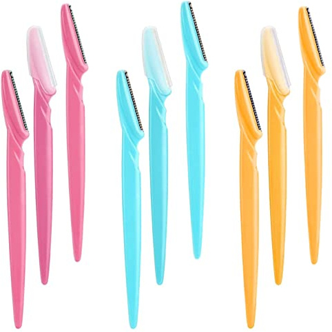 Augenbrauen-Rasierer, Augenbrauen-Rasierer, Shaper, Trimmer, Rasierer, Gesichtshaarentferner, Peeling, kosmetisches Peeling, Make-up für Frauen und Mädchen – 9 Stück