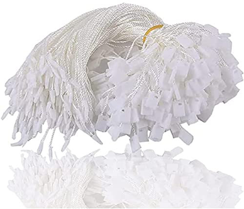 Hangtag Seil,Label Hängenden Seil, Nylon Schnur Für Etiketten,Hängeetikett String,1000PC Verschluss Für Kordeln Weiß Für Etiketten Kleidung Schmuck Gepäck Und Für Sicherung Produkte(Weiß)
