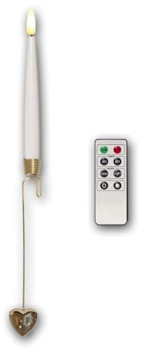 world-trading-net - 16 Stück LED Christbaumkerzen, weiß, mit Fernbedienung und Metallhalter, Leuchtfarbe warmweiß, Timer, Dauerlicht, Flackerlicht