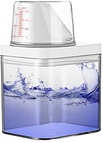 Distributeur de lessive 700 ml - Distributeur de lessive - Boîte de rangement réutilisable - Bouteilles vides - Avec verre doseur - Multi-usage