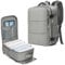 Samfolk Mochila viaje Cabina avion 40x20x25 Mochila viaje 12 Bolsillos Mochilas de viaje para avion de Separado para Zapatos Bolsa de Mano, 20L (Gris, 40x20x25)