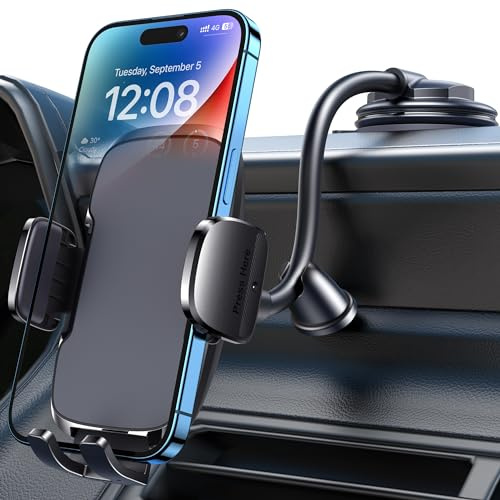 FESIYOYE Handyhalterung für Auto, flexibler Arm, 15,7 cm (6,2 Zoll), Handyhalterung für Windschutzscheibe, Armaturenbrett, waschbar, starke Saugkraft, Autozubehör, Autohalterung für iPhone, Android,