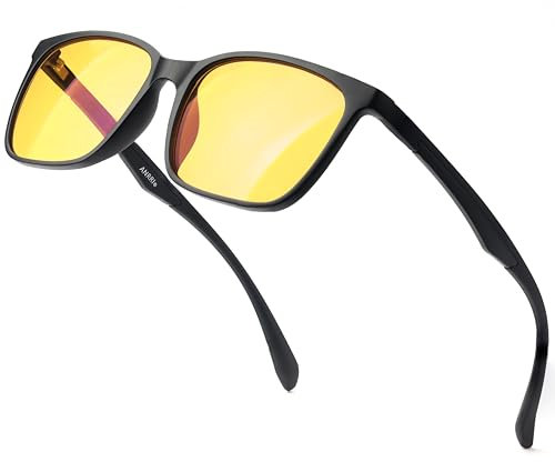 ANRRI Blue Light Blocking Glasses Computer Gaming Professional Powerful Filter Lens Anti Eyestrain Sleeping Glasses Men Women