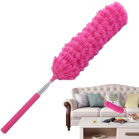 Generic Spolverino estensibile, strumento flessibile per la pulizia della polvere, spazzola flessibile a ragnatela, spolverino in fibra riutilizzabile, strumento di pulizia ergonomico per mobili,