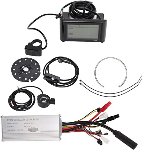VGEBY Elektrisches Fahrrad-Controller-Kit, Controller S900-Display, 130-facher Daumen-Gaspedal-Unterstützungssensor für 36-V-48-V-500-W-Motor