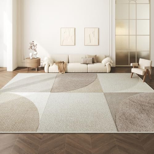 MINTIFNT Wohnzimmer Teppich Licht Luxus Wabi-Sabi-Stil Schlafzimmer Couchtisch Nachttisch Teppich rutschfest leicht zu kümmern, eine große Fläche zu verbreiten das Sofa Bodenkissen nehmen