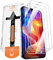 QUESPLE [3 Pièces] Verre Trempé pour iPhone 13 Pro Max/14 Plus, Haute Qualité Couverture Complète, Dureté 9H, Sans Bulles, Film Protection écran, Avec Kit d’Installation Facile