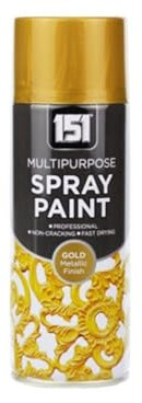 SDMAX Gold Metallic Spray Paint For Wood, Plastic And Metal, Non-Cracking, Fast Drying, Durable Construction, Portable And Lightweight, Metallic Finish, Multipurpose Use, 400ml (1pcs)