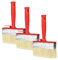 3 Stück Flächenstreicher Set, 120 x 30 mm Lasurpinsel Flachpinsel, Wandpinsel Malerpinsel Kunststoffborsten für Wand Möbel Zaun Holz Malen
