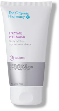 The Organic Pharmacy Enzym-Peel-Maske, 60 ml, Aufhellen und Peeling, mit Fruchtsäuren (AHA), Lactobionsäure (PHA), proteolytisches Enzym, organisch 4,9 %, natürlich 89,5 %
