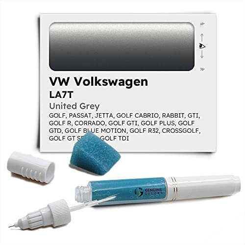 Genuine Colors Lackstift UNITED GREY LA7T für VW Volkswagen Grau GOLF PASSAT JETTA CABRIO RABBIT GTI R CORRADO PLUS GTD BLUE MOTION R32 CROSSGOLF GT SPORT TDI