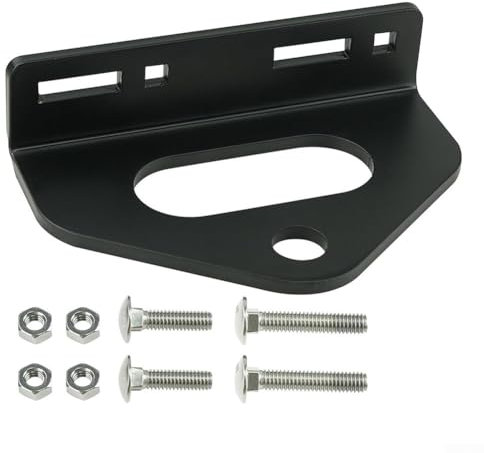 Lastdaytime Gancio di traino per tosaerba a rotazione zero, 6 mm, foro centrale da 3/4, con 2 bulloni a testa tonda