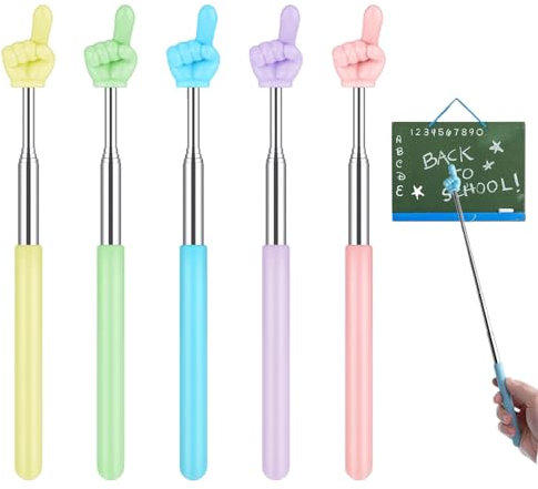 YouthLoxus 5 unidades de puntero, puntero de dedo, puntero de presentación, puntero puntiagudo adecuado para enseñar por profesores, escalable a la longitud adecuada, mejorando la eficiencia