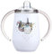 Marquage Unique Tasse d'Apprentissage Personnalisable pour Bébé, Double Poignée, Gobelet Isotherme avec Couvercle à Bec, Motif Licorne, Gobelet Isotherme avec Prénom