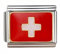 NOOFNO Italian Bracelet Charms,Compatible for 9mm Italian Charm Bracelets for Women,Men,Country Flag,Switzerland