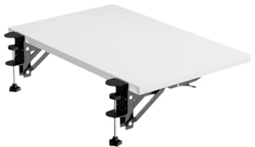 Tabla de extensión ergonómica de escritorio, plegable, bandeja expansora de escritorio, ahorro de espacio, para el hogar y la oficina, solución de estación de trabajo ajustable