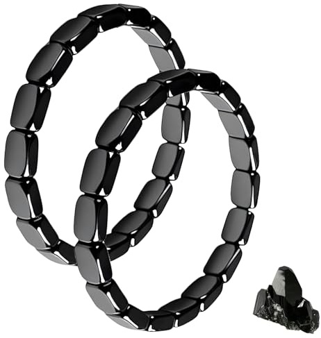 Rbleote Hämatit Armband 2 Artikel Stilvolles Accessoire 2025 Männer Frauen Hämatit Armband Herren Für Business Sport Alltag Und Meditation