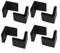 Sourcingmap 34mm x 34mm x 3mm L Shape Furniture Angle Rubber Pad Foot Leg Cover Protector 8PCS
