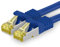 1aTTack.de Cavo di rete Ethernet Lan Cat.7 SFTP spina RJ45 Cat6a doppia schermatura 10000 Mbit/s compatibile con Cat5 Cat6 Cat6a Cat8 per switch Router Modem Patchpanel Blu / 1 pz 3 metri