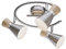 Deckenstrahler Flur 3-Flammig Deckenlampe Holz-Optik Flurlampe Spots beweglich (Deckenbeleuchtung, Wohnzimmer-Lampe, Deckenleuchte, Deckenspot, 28 cm, 3 x E14 Fassung)