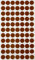Sticker Braun 15 mm runde Aufkleber – 1,5 cm Klebepunkte 385 Stück von Royal Green