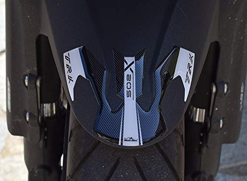 Adesivi 3D compatibili con Benelli TRK 502 X 2020 2022 Protezione Parafango Bianco