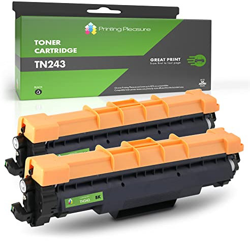 2 Toner kompatibel für TN-243 TN-247 mit CHIP Brother DCP-L3510cdw, DCP-L3550cdw, HL-L3210cw, HL-L3230cdw, MFC-L3710cw, MFC-L3750cdw, MFC-L3770cdw - Schwarz