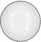 Plate Glass Charger 3 Colours Weddings Events Decor Christmas Dinner (Black Beaded)