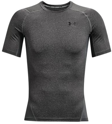 Under Armour Herren Comp Ss kurzärmliges T-shirt, Carbon Heather / Black, 3XL, 1361518