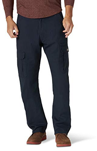 Wrangler Authentics Herren Relaxed Fit Stretch Cargo Casual Pants, Navy, 42W / 30L