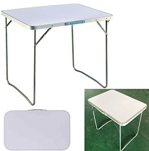 Robuster Aluminium-Tisch für Camping, Catering, Buffet, Hochzeit, Markt, Garten, Party, Picknick, drinnen und draußen, 80 x 60 cm