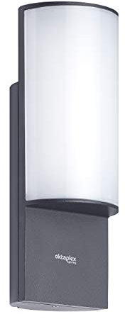 Oktaplex lighting LED Außenwandleuchte Belo 10W IP54| Aluminium Aussenleuchte 3000K Warmweiß | Wand Aussenleuchte Anthrazit