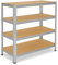 shelfplaza® 115x60x30cm HOME Schwerlastregal verzinkt/Metallregal mit 4 Böden/Kellerregal Metall, Garagenregal, Werkstattregal oder Regal Lagerregal/Steckregal Metall mit 175kg Tragkraft