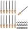 HERZWILD dartspitzen 12 pcs Dart gummiring - stahlspitzen metallspitzen f. steeldart (Gold-Silber)