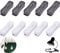 Benaton 10 Pezzi Interruttore Intermedio per Lampada, Unipolare Interruttore Intermedio, Linea On/Off Interruttore a Bilanciere, per Piccoli Elettrodomestici o Lampade (Bianca, Nero)