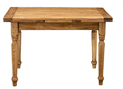 Biscottini Esstisch ausziehbar Made in Italy 120x80 cm | Esstisch Holz massiv | Küchentisch ausziehbar