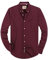 J.VER Men's Oxford Shirt Long Sleeve Regular Fit Non Iron Button Down Smart Casual Dress Shirts for Men Adult with Pocket Burgundy Red XXL