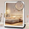 FUNTOUCH Folding Travel Makeup Mirror with Lights, Rechargeable 1800mA Portable Lighted Makeup Vanity Mirrors with 10X Magnifying, 3 Colors Dimmable Ultra Thin