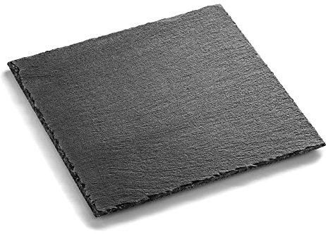 Forgast Assiette rectangulaire | Dimensions 20x30x0,5 cm | Socle en ardoise | Assiette de Présentation | Plats de service | Napperon en ardoise naturelle | Pour Servir Buffets, Sushis et Fromages