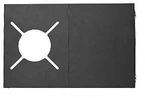 SHOKHI Camping Tisch Hitzeschild Gasherd Ständer Halter Winddicht Klapp Kochen Bank Gas Brenner for Wandern Picknick Outdoor-Tool (Color : Black)