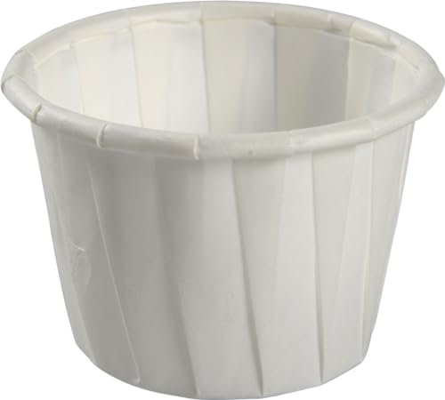 Abena Lot de 250 petits pots à condiments en papier plissé | 28,3 g | Lot de 250 ramequins en papier | Parfaits pour une utilisation comme pots de sauce, pots de médicaments, tasses d'échantillons et
