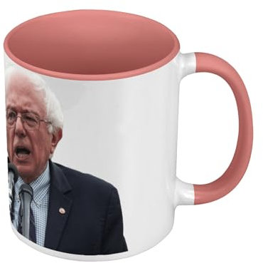Bernie Sanders Politiker Democrate American Tasse mit Henkel und farbigem Innenfutter, Rosa