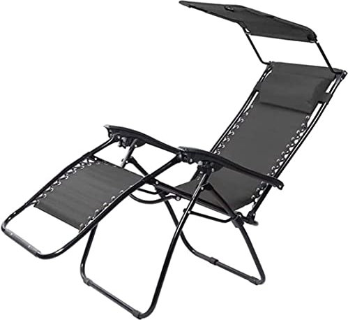 Liegestuhl-Sonnenliegen für den Garten, Liegestuhl, klappbarer Liegestuhl mit Baldachin, Terrassen-Sonnenschutz, Lounge-Stuhl, verstellbarer, klappbarer Schatten, Liegestühle, Schaukelstuhl hopeful