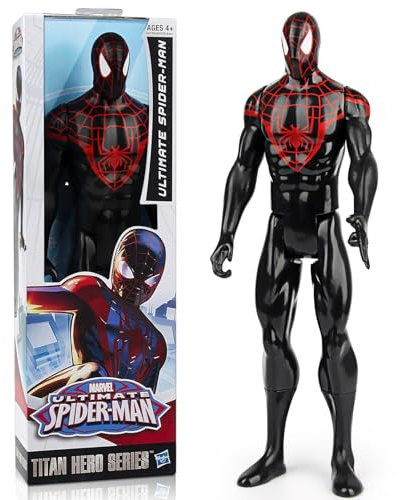Xingsky Miles Morales Figure 30 cm Marvel Avengers Set di statuette Miles Spider Figurine Ornamenti per gli appassionati del cinema, Compleanno, Spid-er Giocattoli per bambini dai 3 anni in su